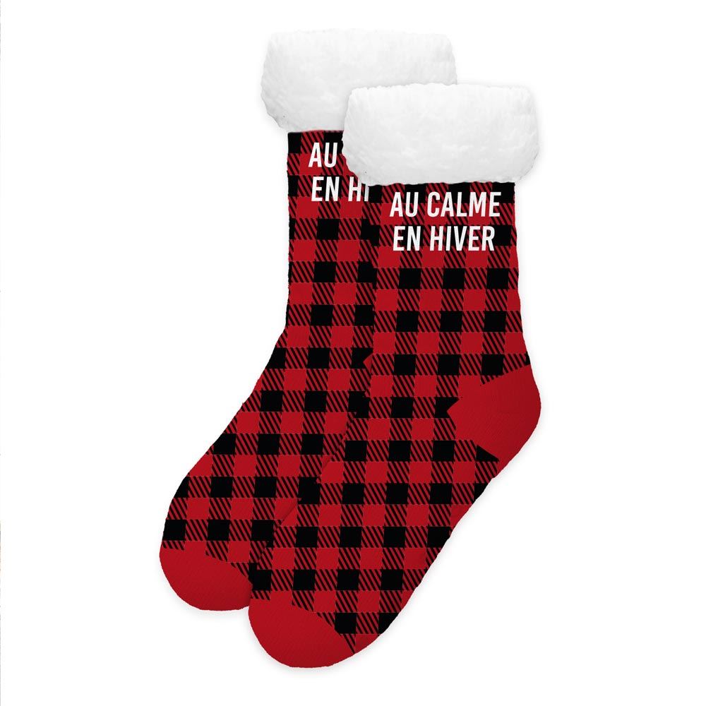 Chaussettes moumoutes au calme en hiver h