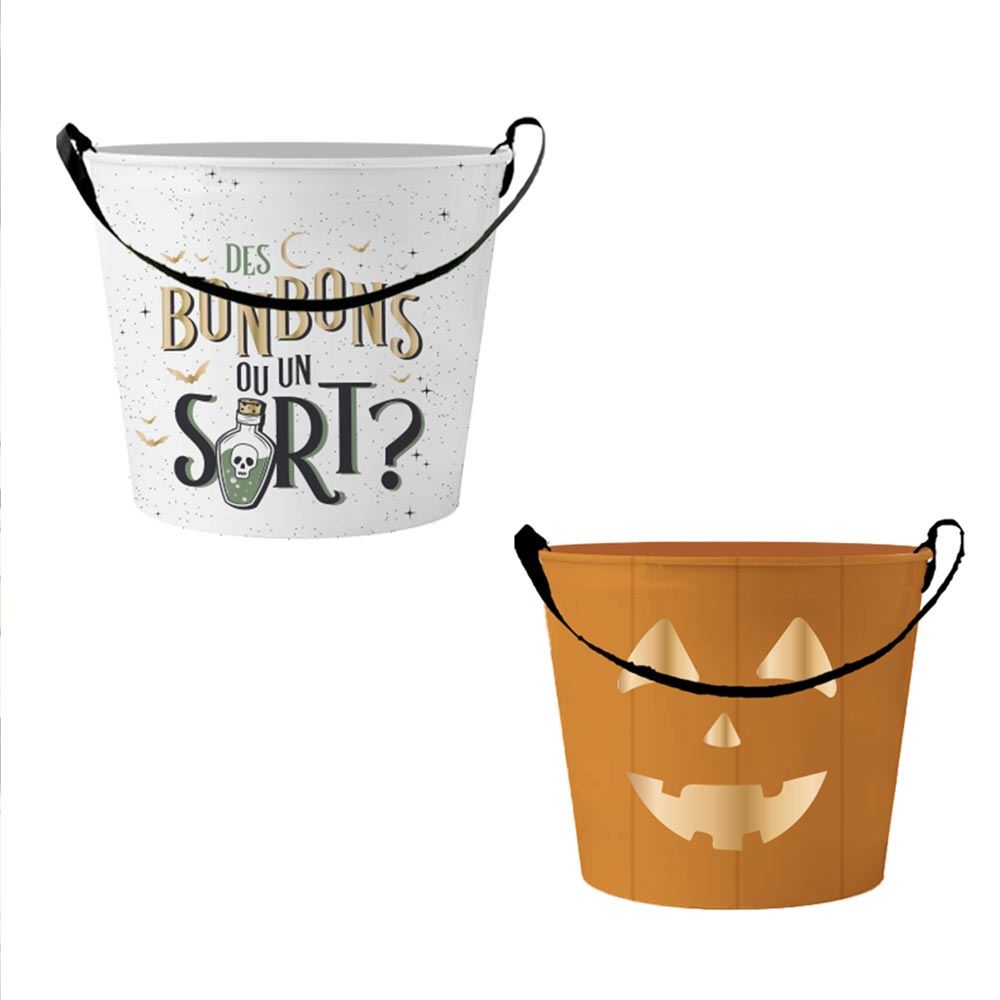Seau a bonbons halloween 2mods /24pcs