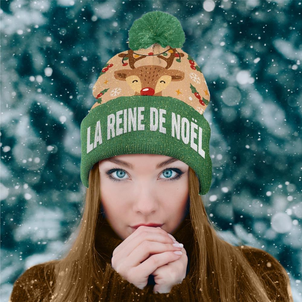Bonnets paillettes et kitch noel