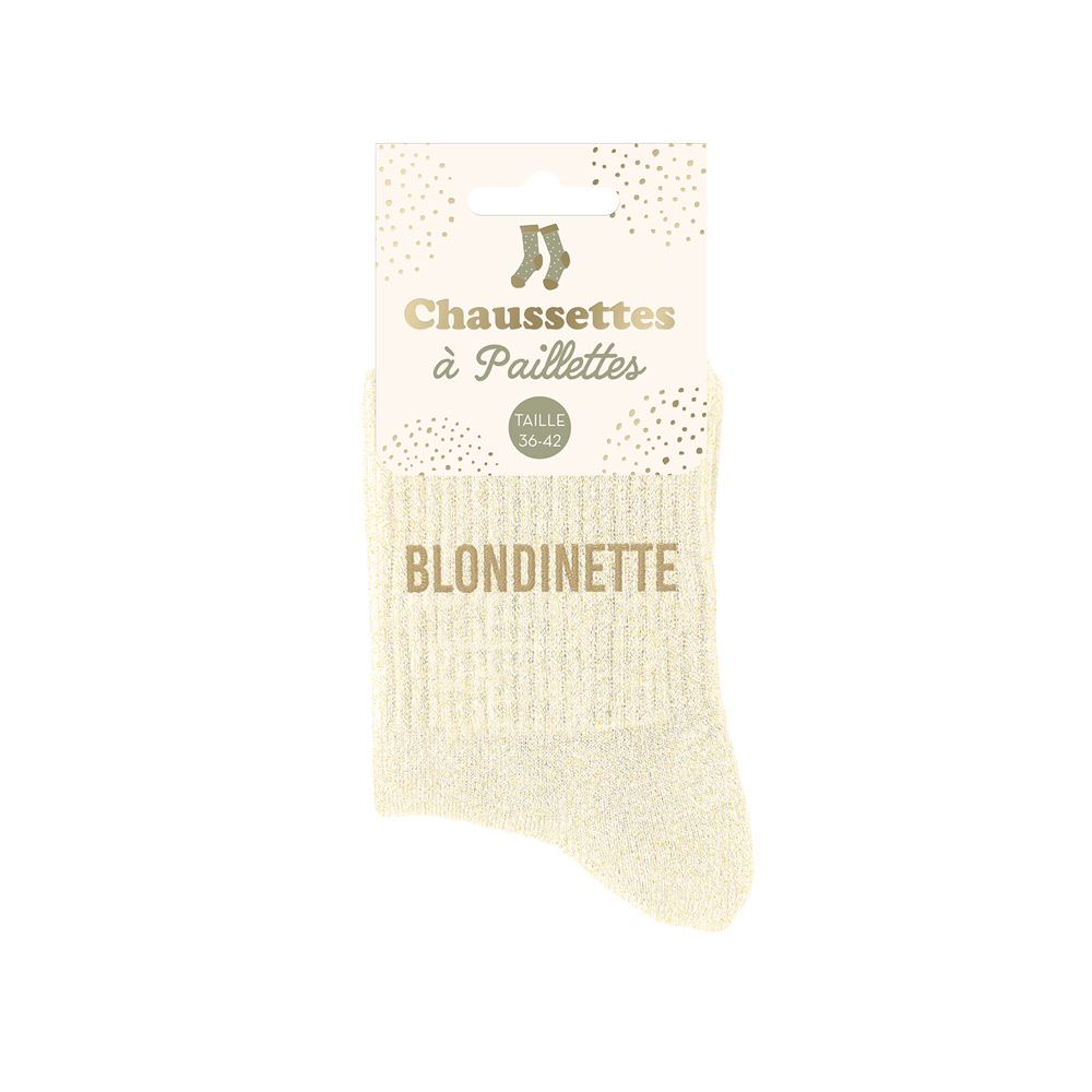 Chaussettes paillettes blondinette