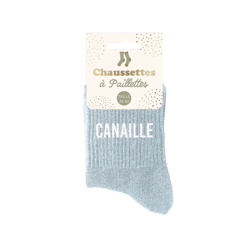 Chaussettes paillettes canaille
