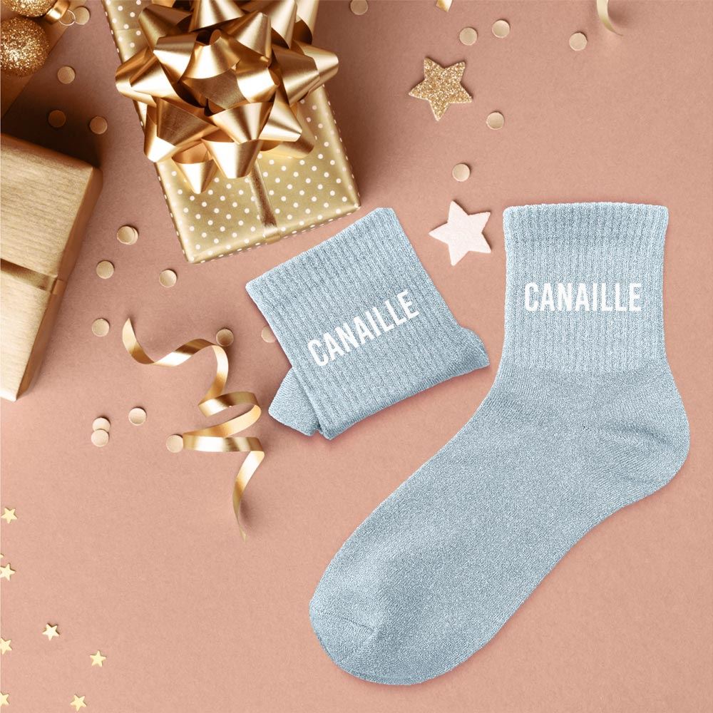 Chaussettes paillettes canaille