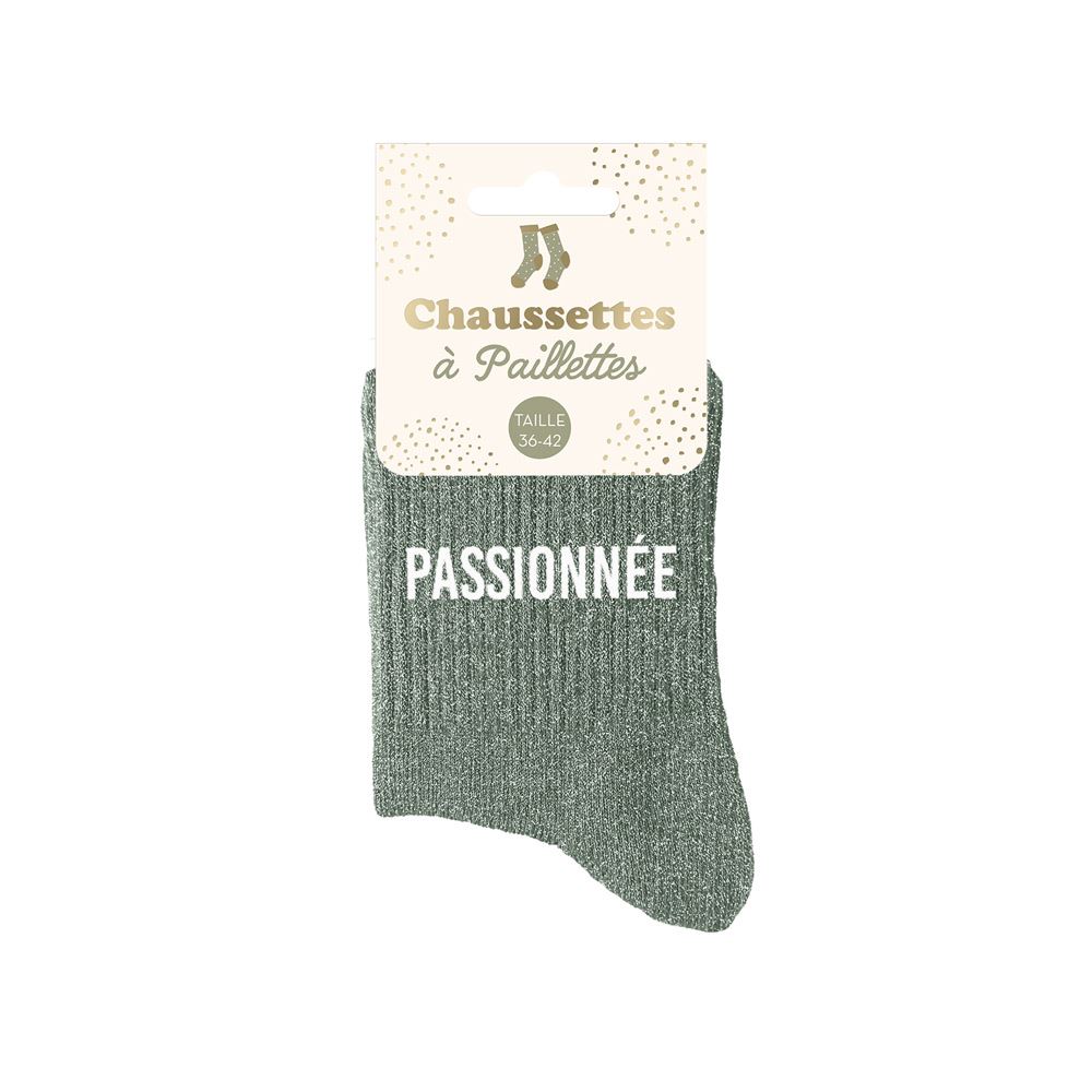 Chaussettes paillettes passionnee