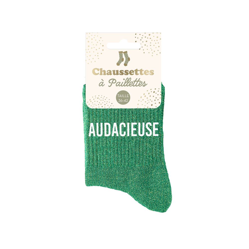 Chaussettes paillettes audacieuse