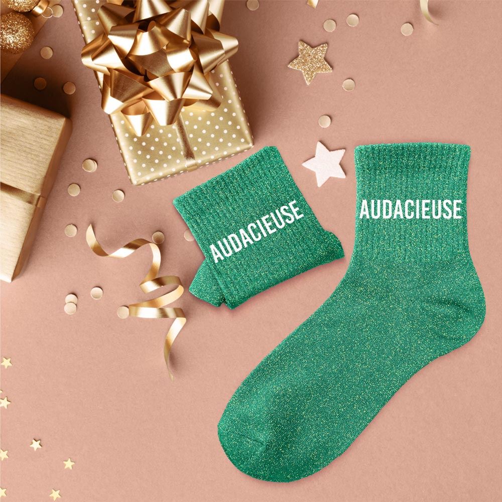 Chaussettes paillettes audacieuse
