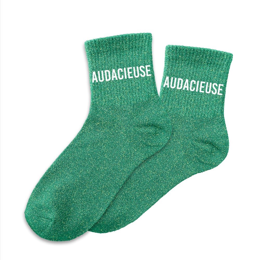 Chaussettes paillettes audacieuse