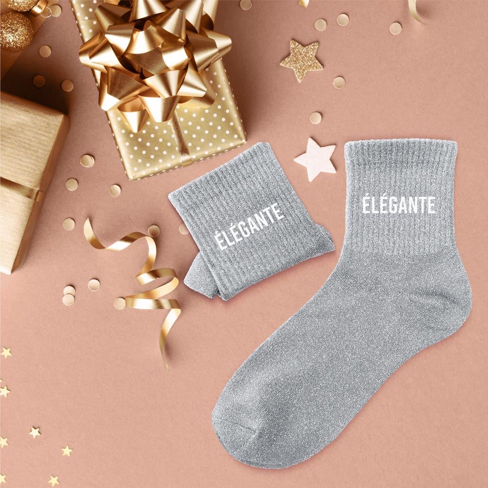 Chaussettes paillettes elegante