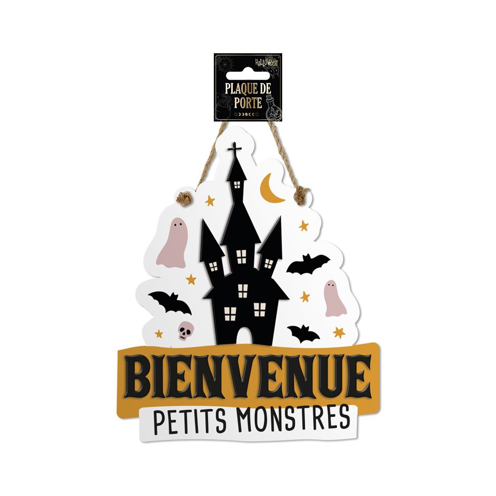 Plaque porte bienvenue les monstres