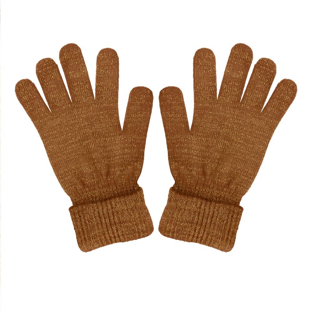 Gants hiver a paillettes vieux rose