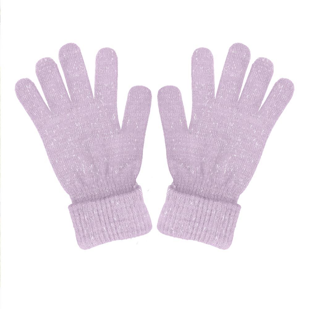Gants hiver a paillettes lilas