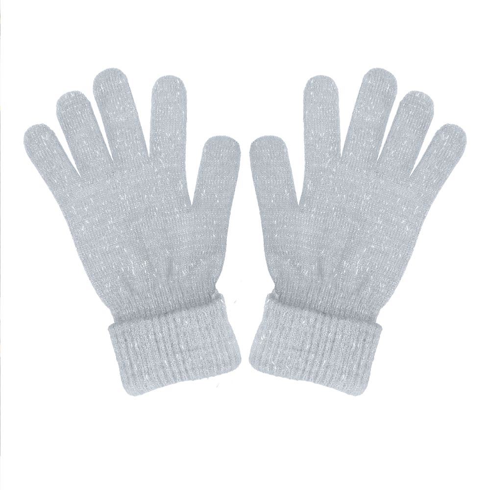 Gants hiver a paillettes gris