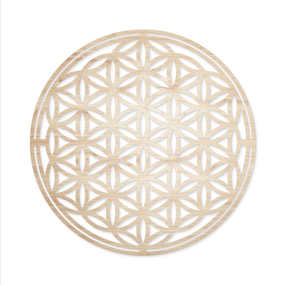 Fleur de vie deco bois 40cm