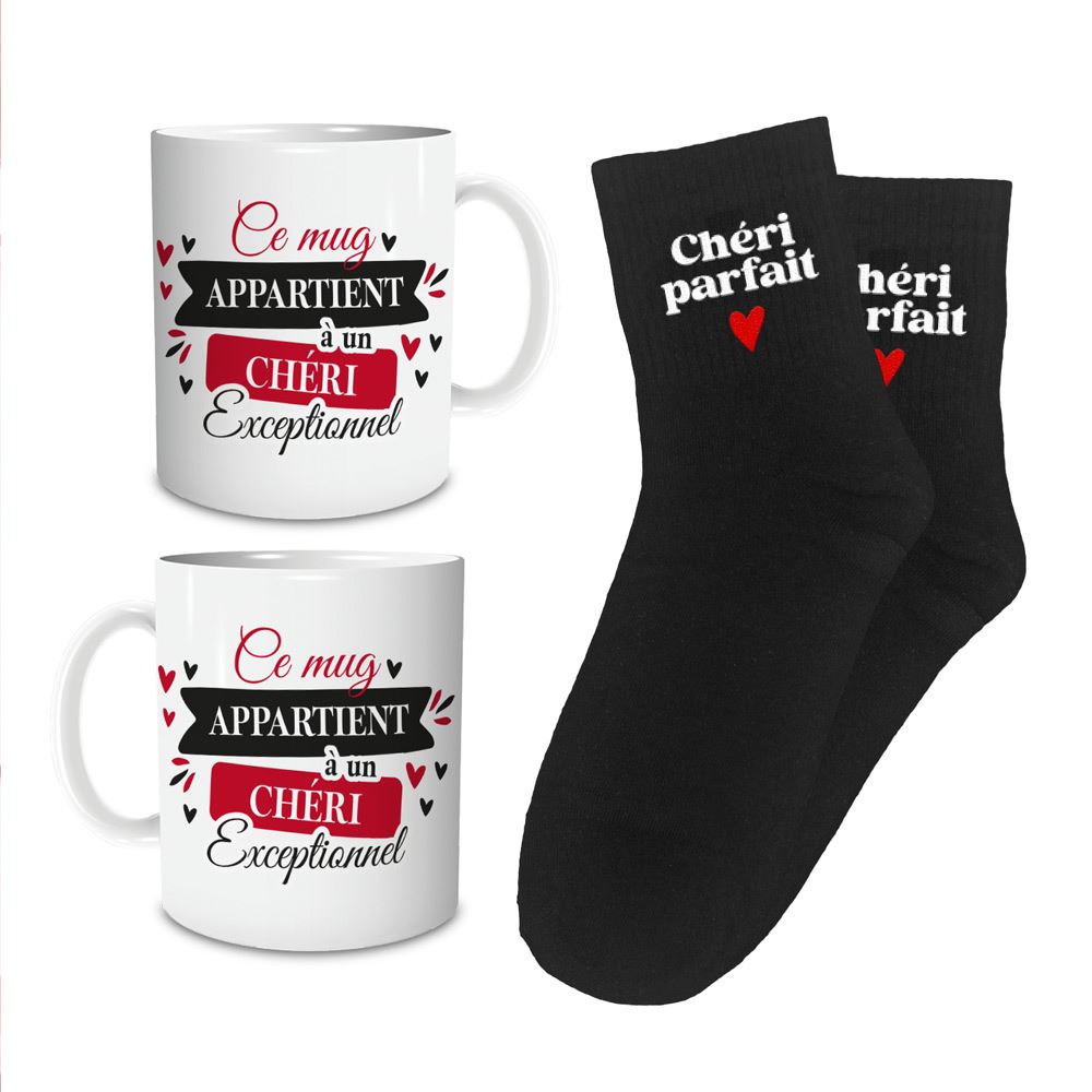 Coffret mug chaussettes homme parfait