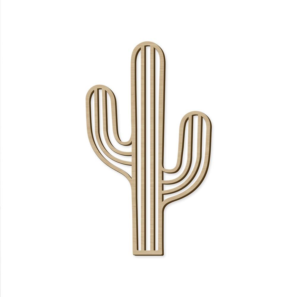 Cactus deco bois 40x60cm
