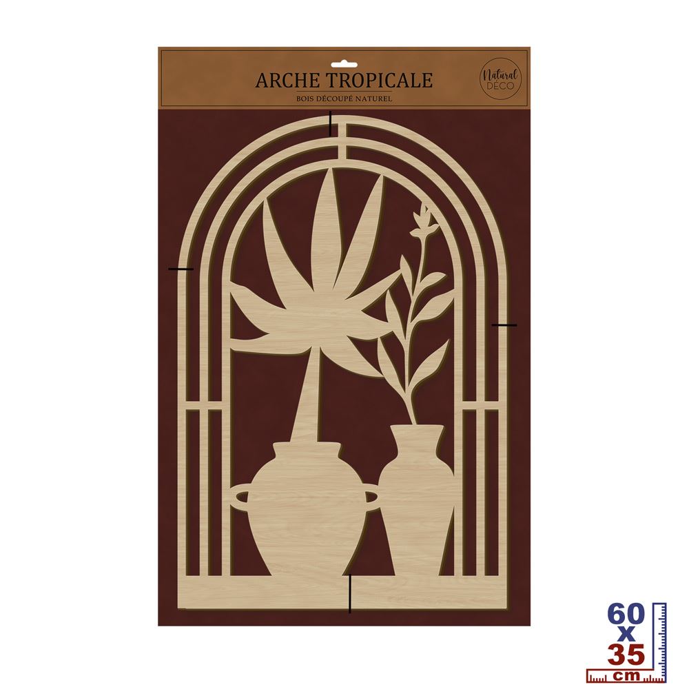 Arche tropicale decobois 40x60cm