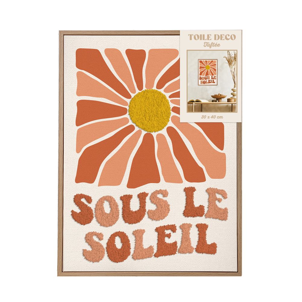Toile tuftee sous le soleil 30x40 cm
