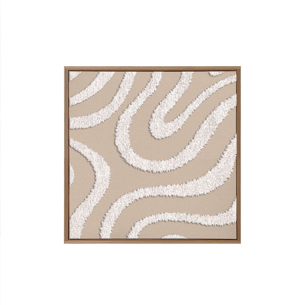 Toile tuftee courbes 40x40 cm