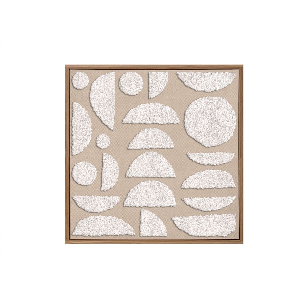 Toile tuftee formes 40x40 cm