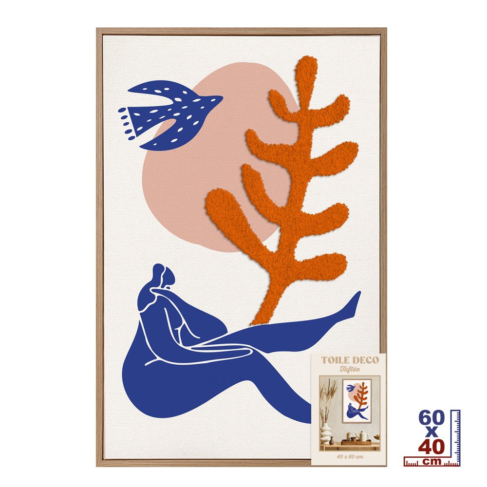 Toile tuftee greeka 60x40 cm