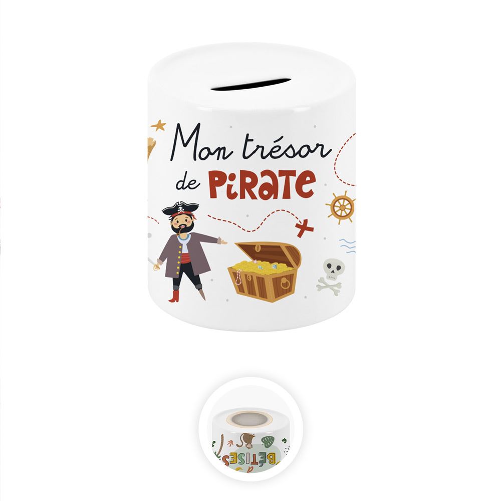 Tirelire ceramique enfant tresor de pirates