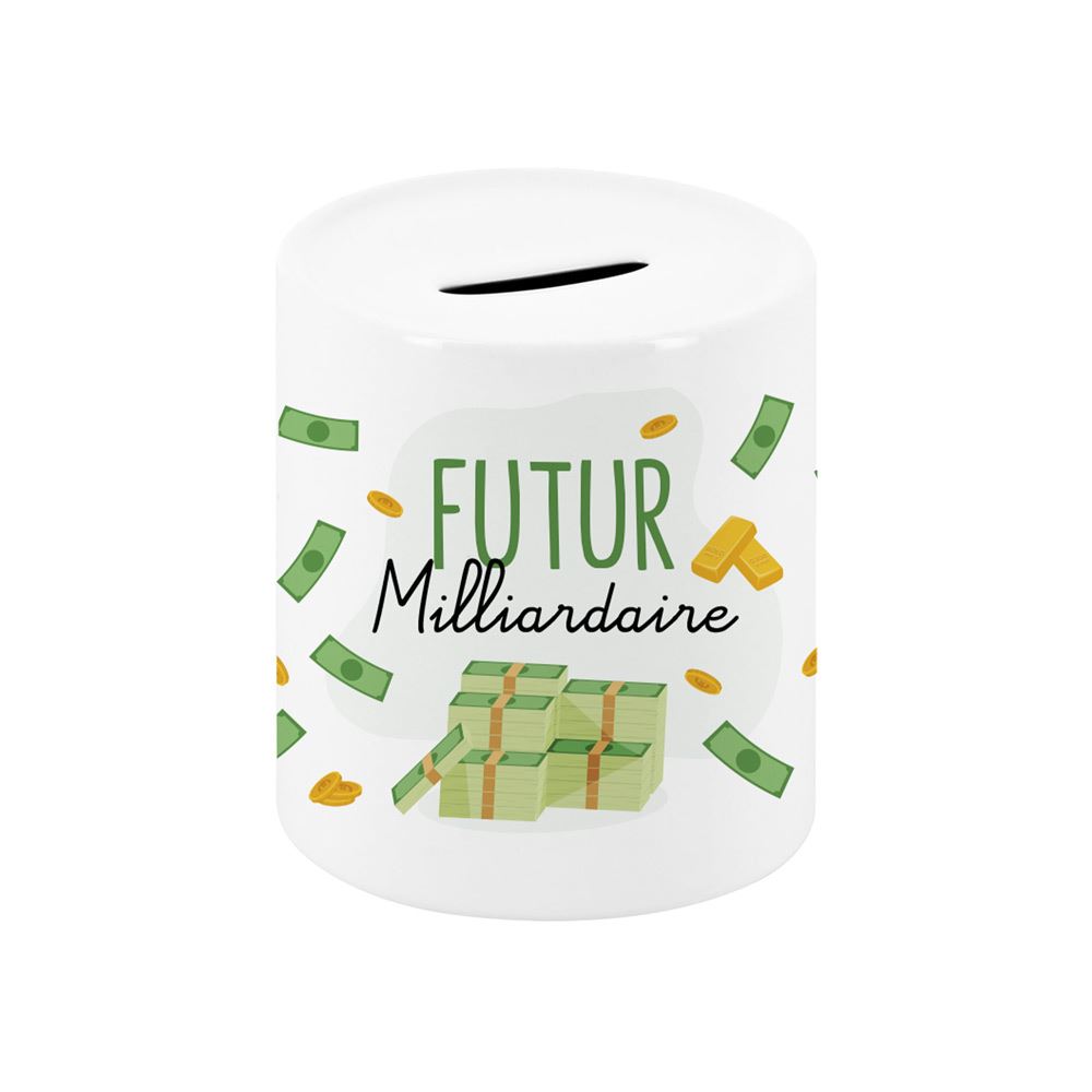 Tirelire ceramique enfant futur milliardaire