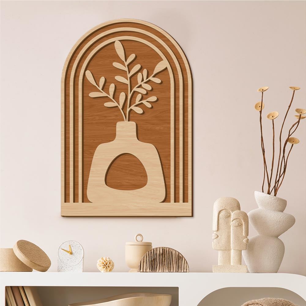 Deco bois relief florale
