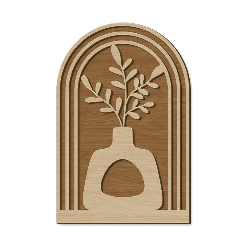 Deco bois relief florale