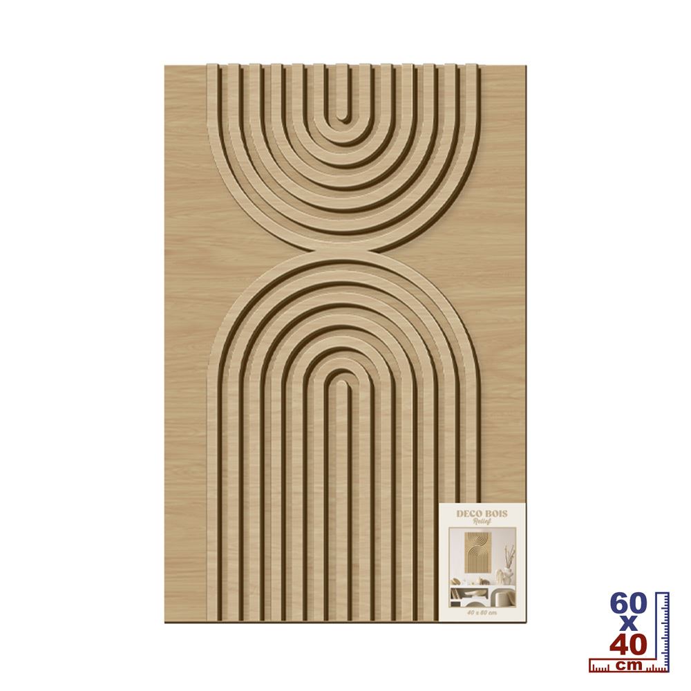 Deco bois relief arcs