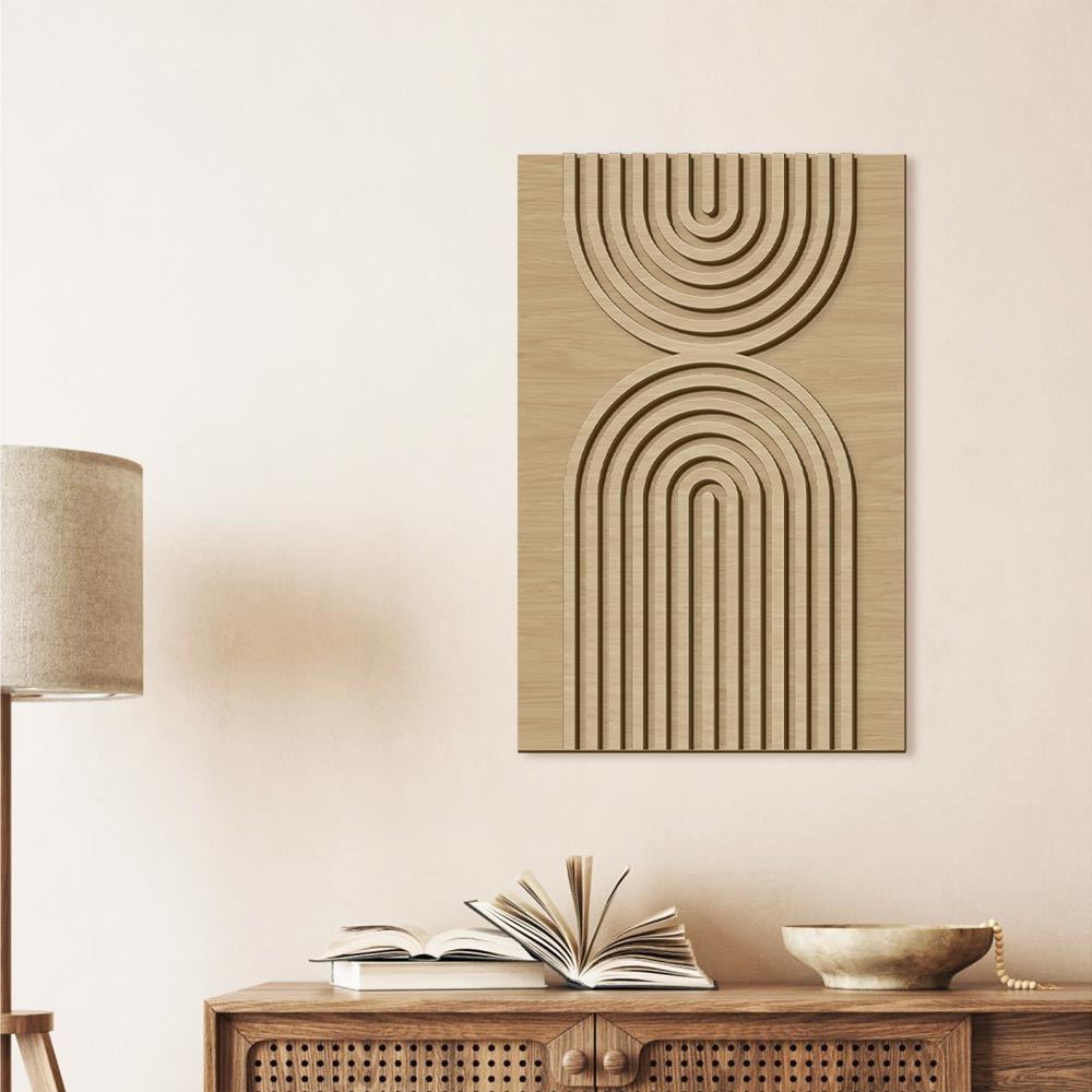 Deco bois relief arcs