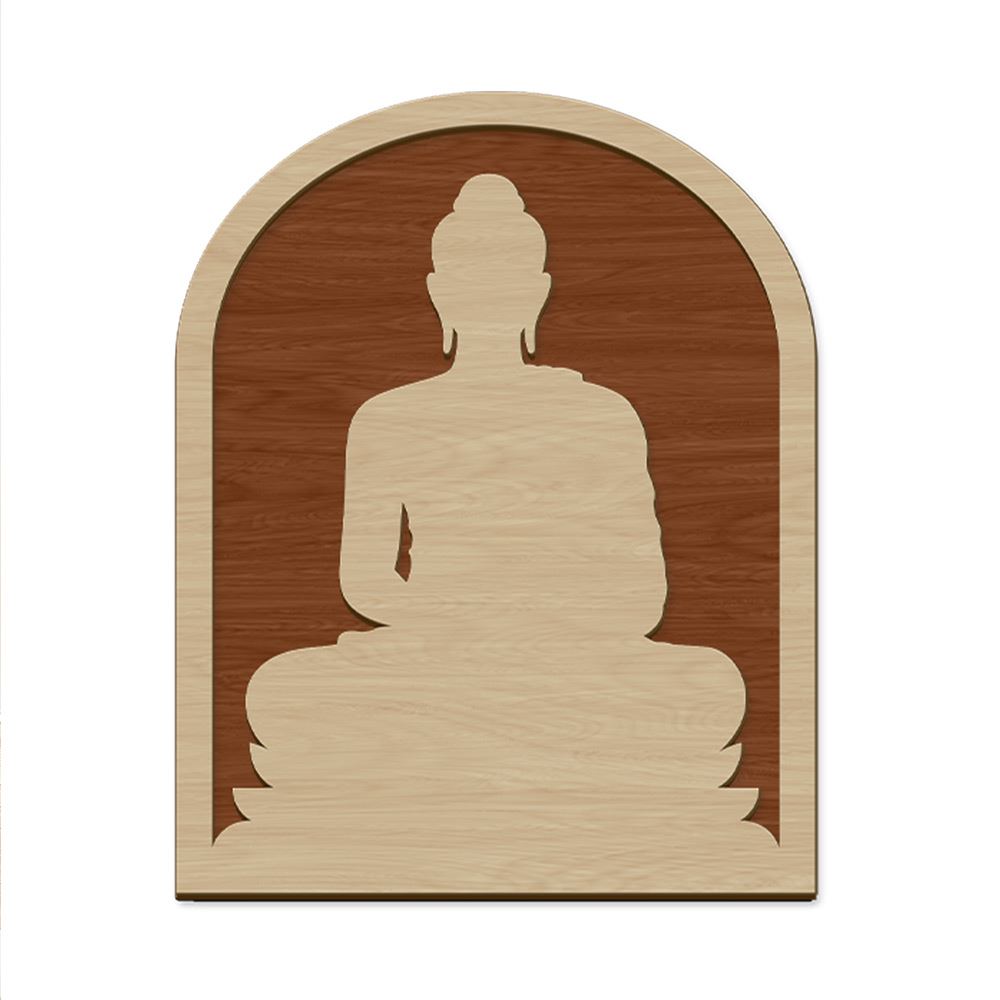 Deco bois relief buddha