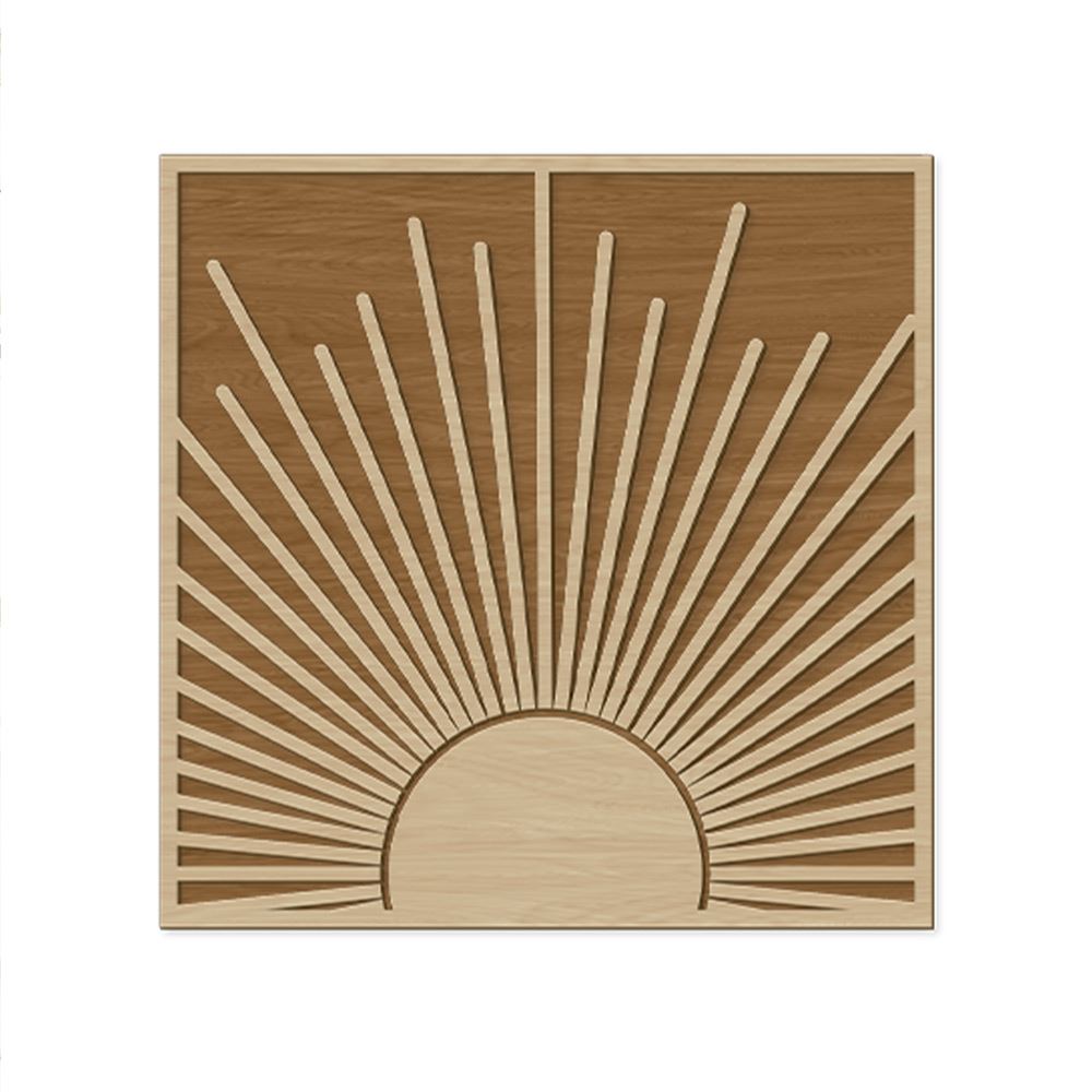Deco bois relief soleil