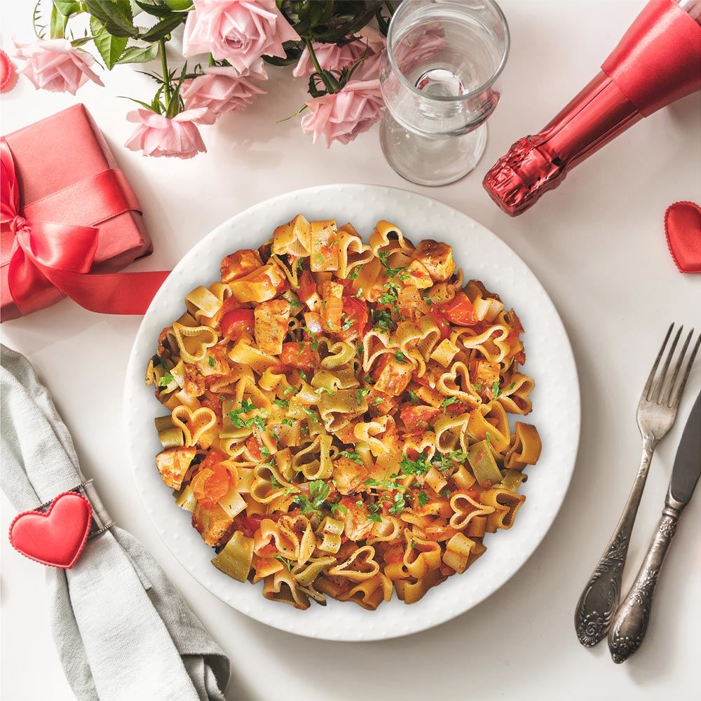 Pasta coeur saint valentin