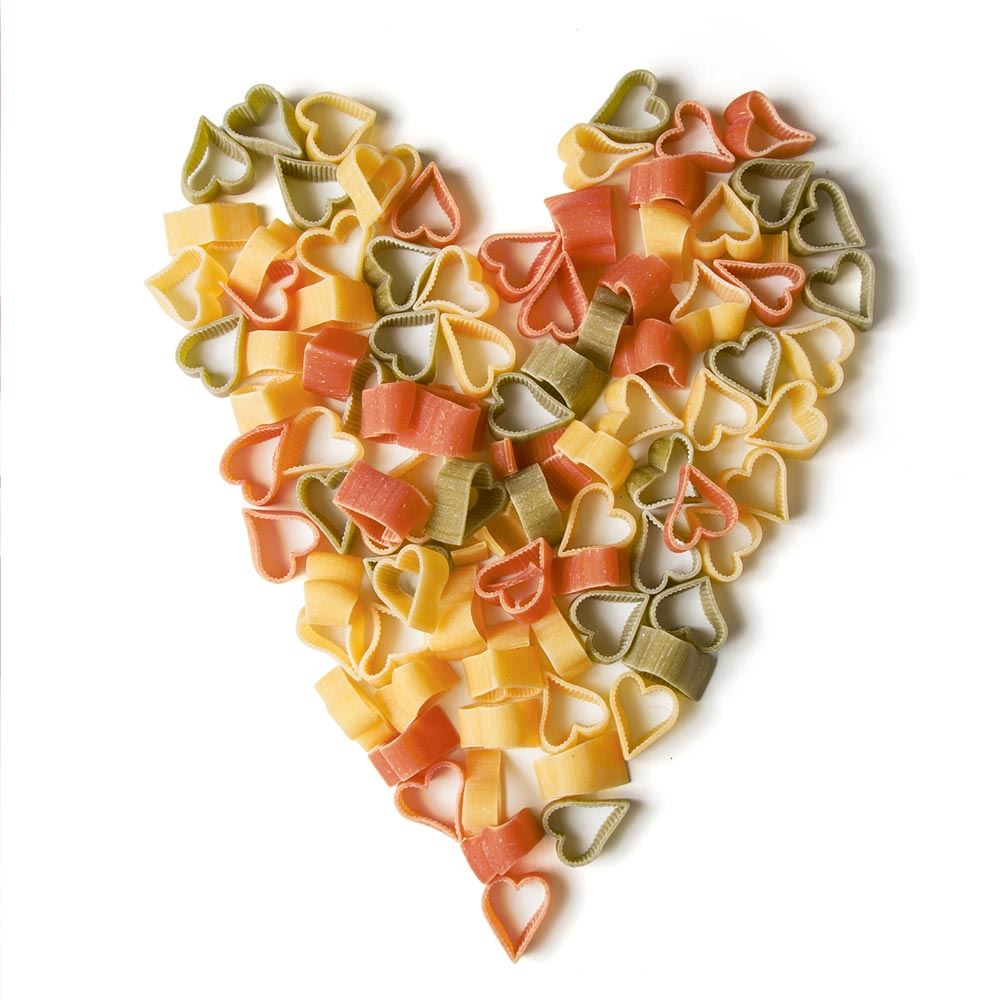 Pasta coeur saint valentin