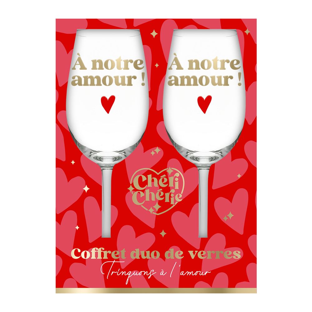 Coffret duo verres vin saint valentin