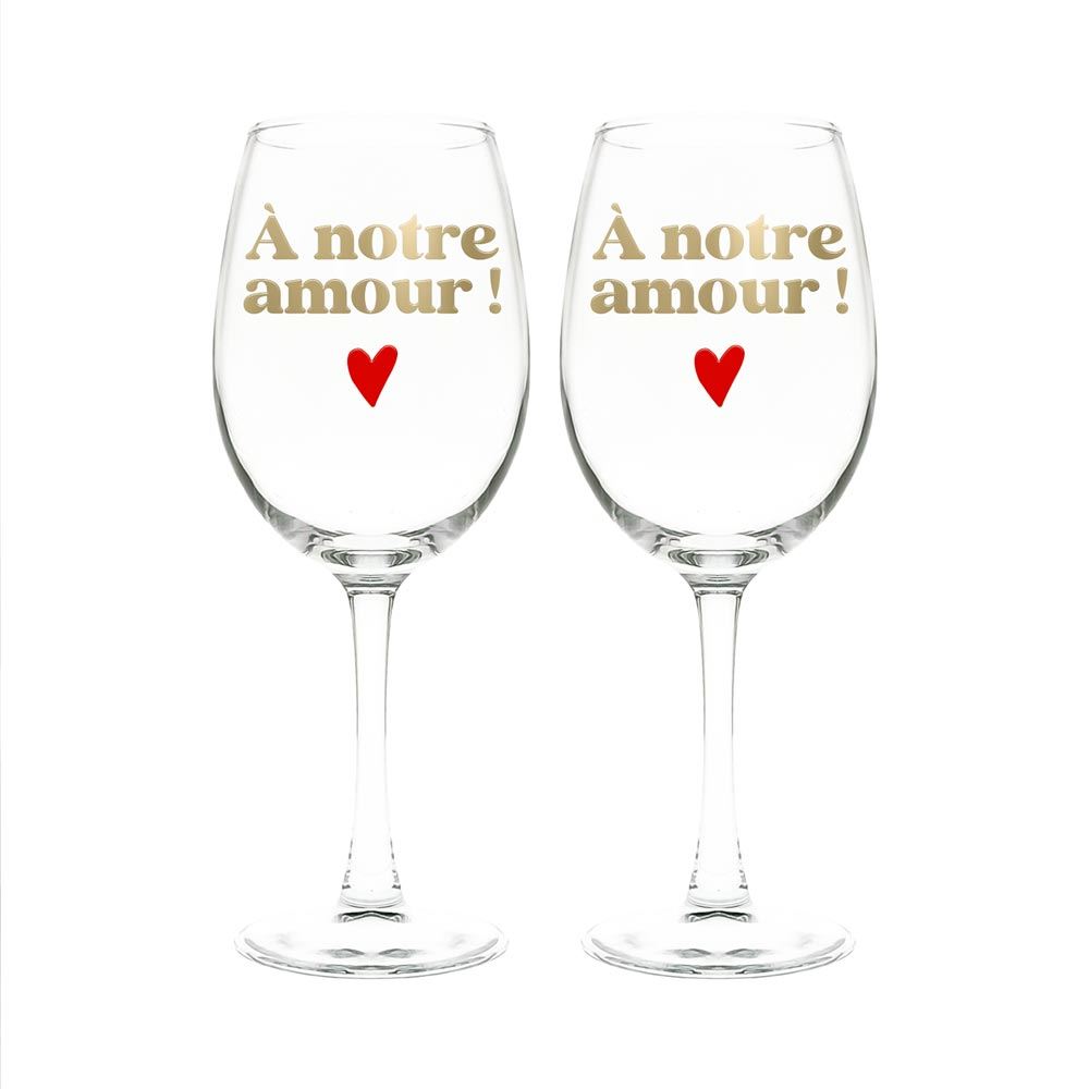 Coffret duo verres vin saint valentin