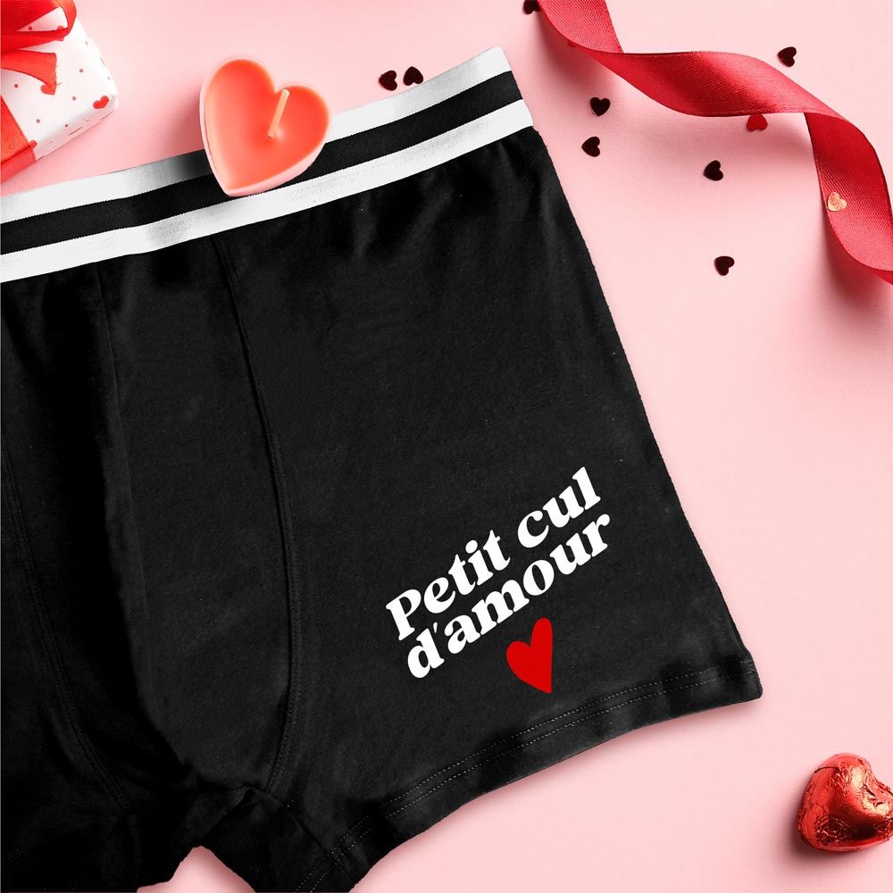 Boxer saint valentin noir tm