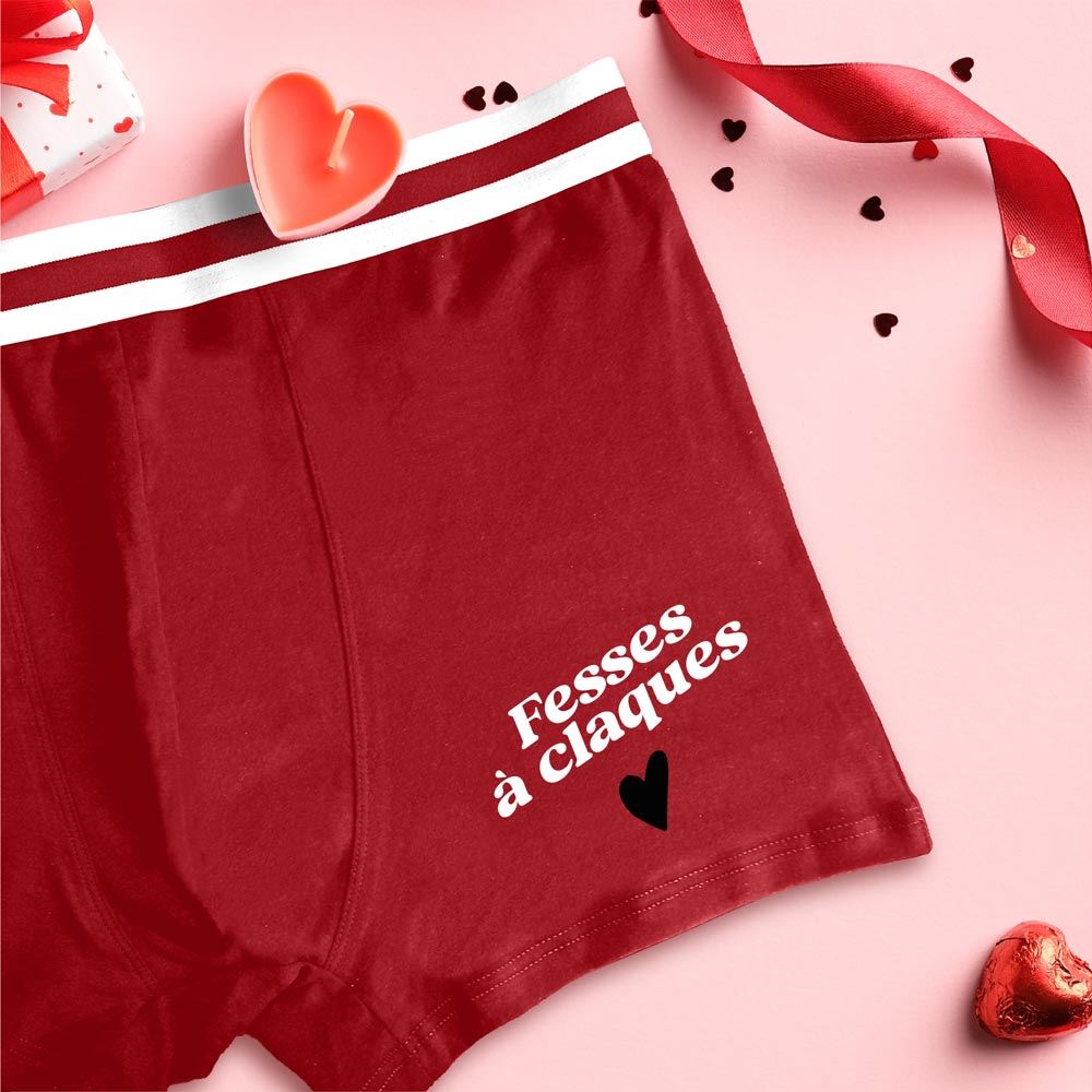 Boxer saint valentin rouge ts