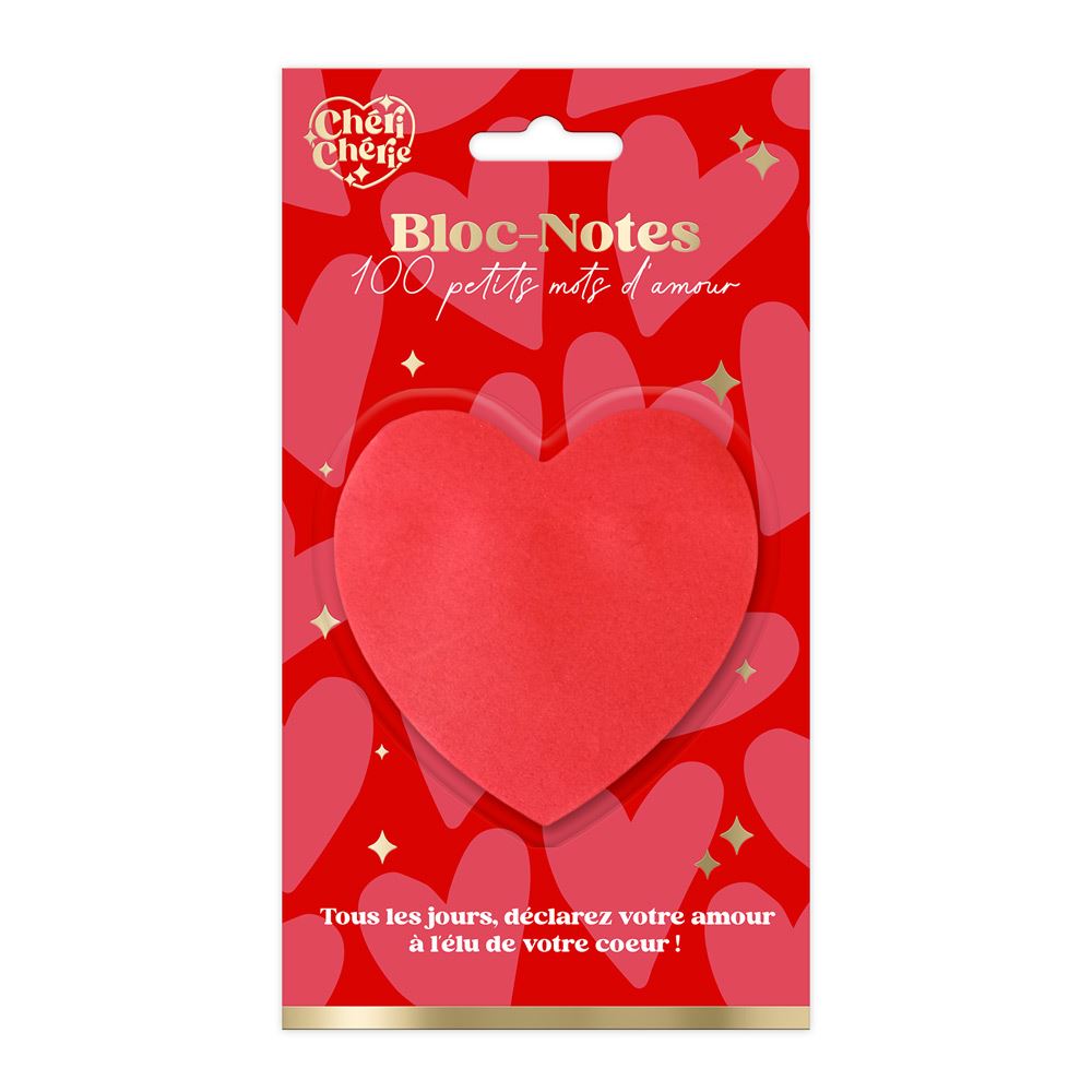 Bloc notes coeur saint valentin