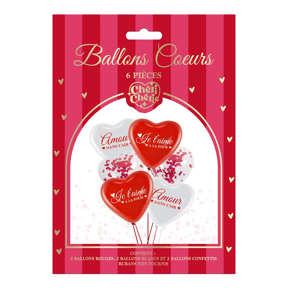 Ballons cŒur 6pcs