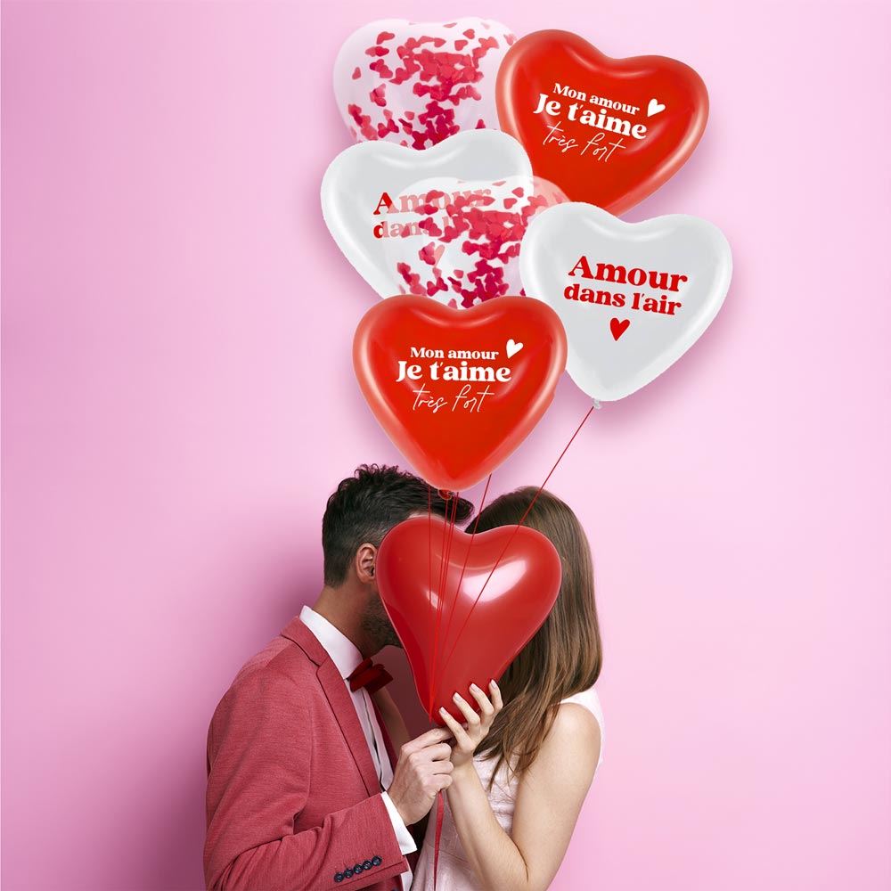 Ballons cŒur 6pcs