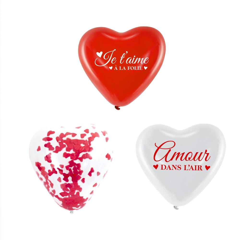Ballons cŒur 6pcs