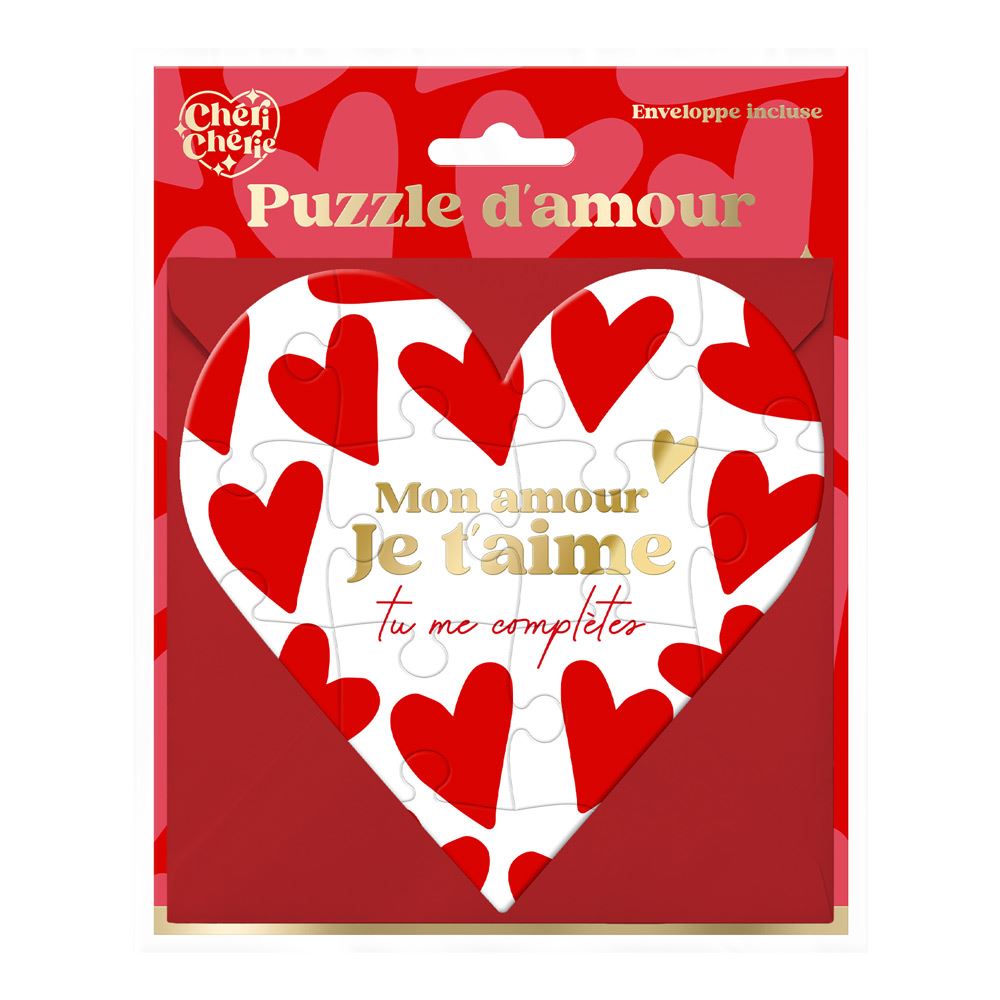 Puzzle coeur/ enveloppe saint valentin