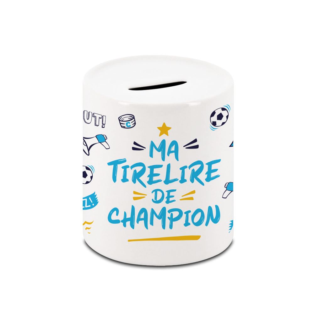 Tirelire ceramique de champion