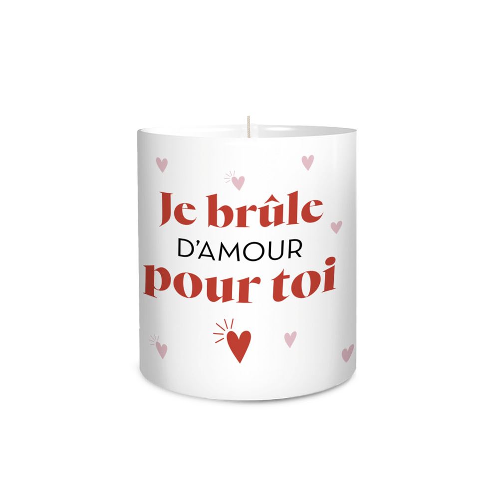 Bougie ceramique je brule pour toi