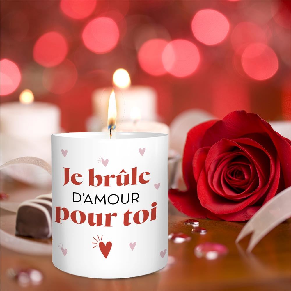 Bougie ceramique je brule pour toi