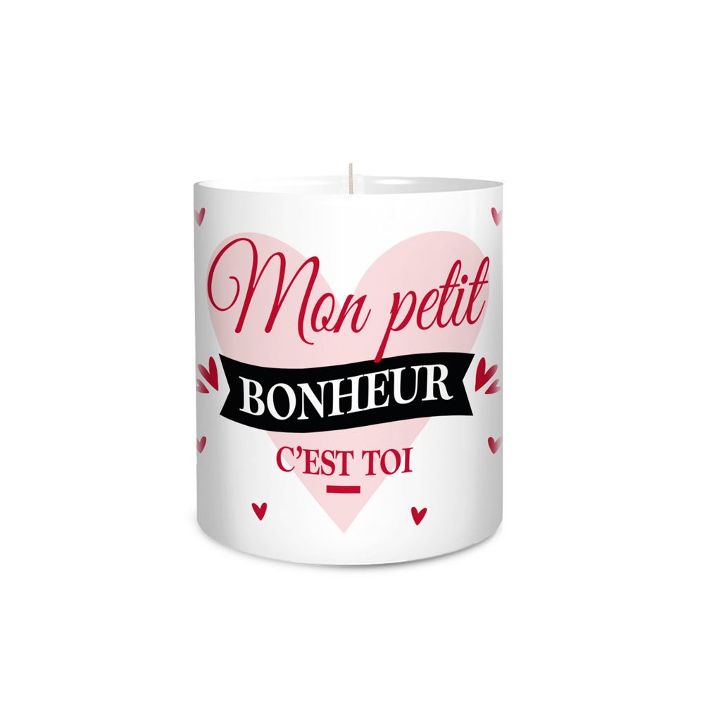 Bougie ceramique "mon petit bonheur c est toi"