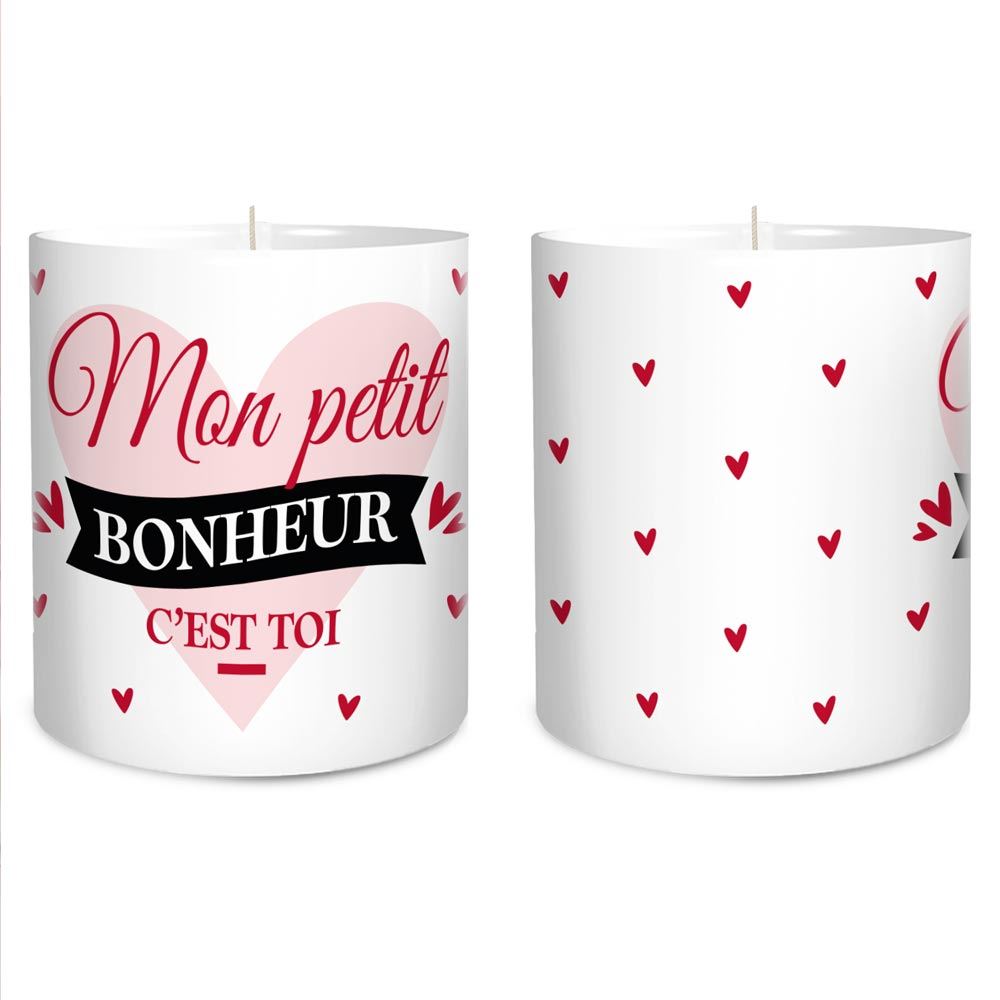 Bougie ceramique "mon petit bonheur c est toi"