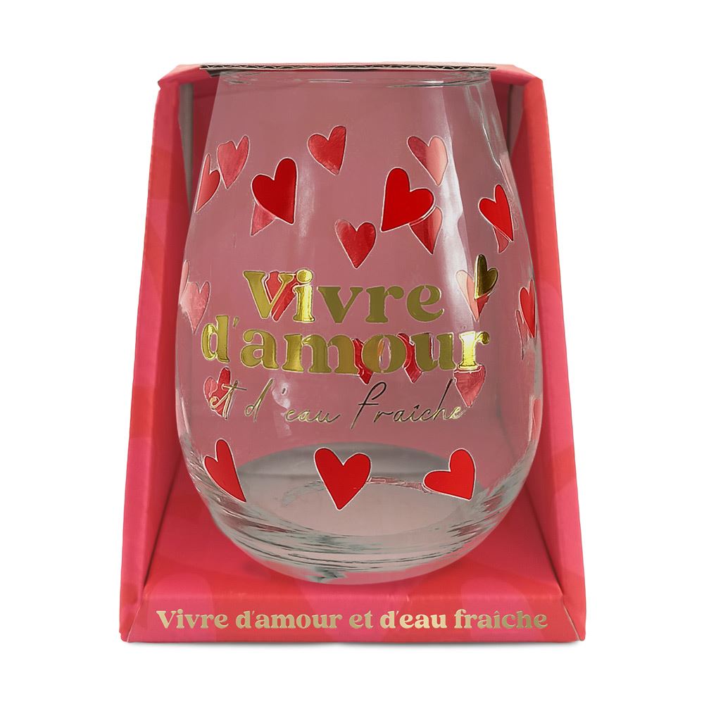 Verre rond saint valentin