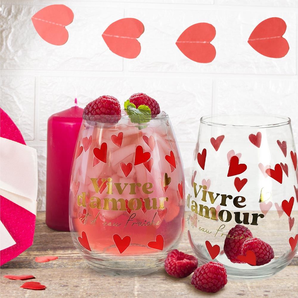 Verre rond saint valentin