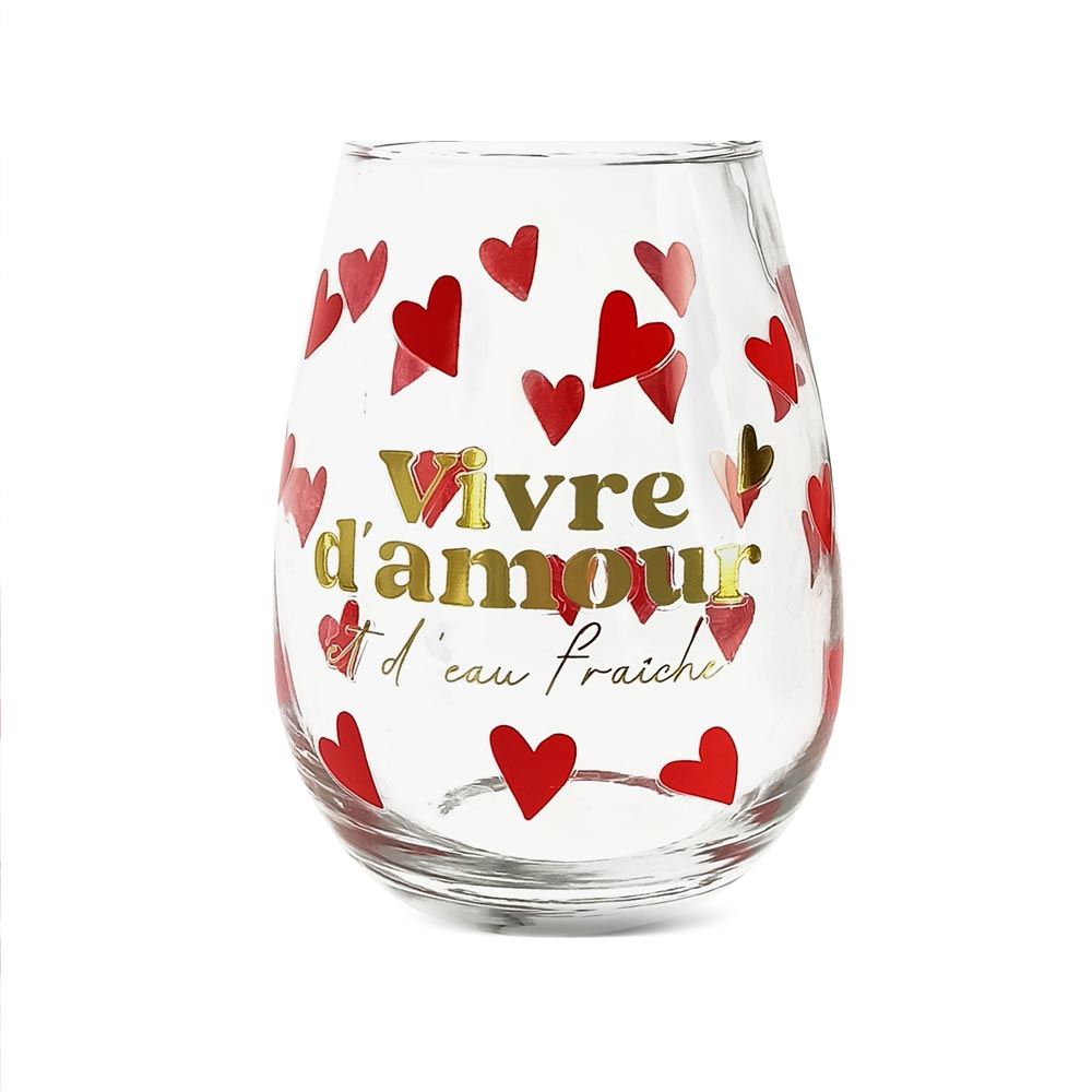 Verre rond saint valentin